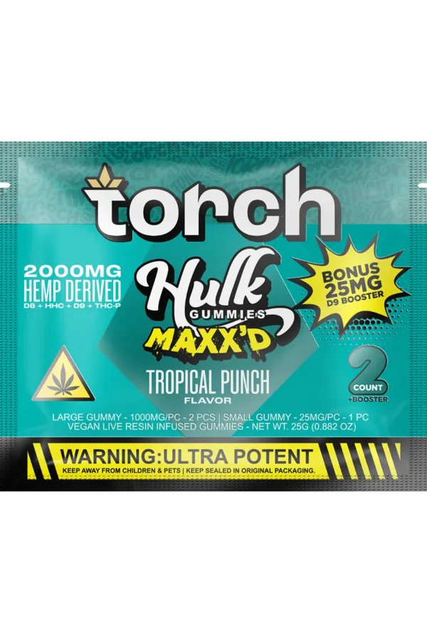 Tropical Punch Torch Hulk MAXX'D Gummies 2000mg