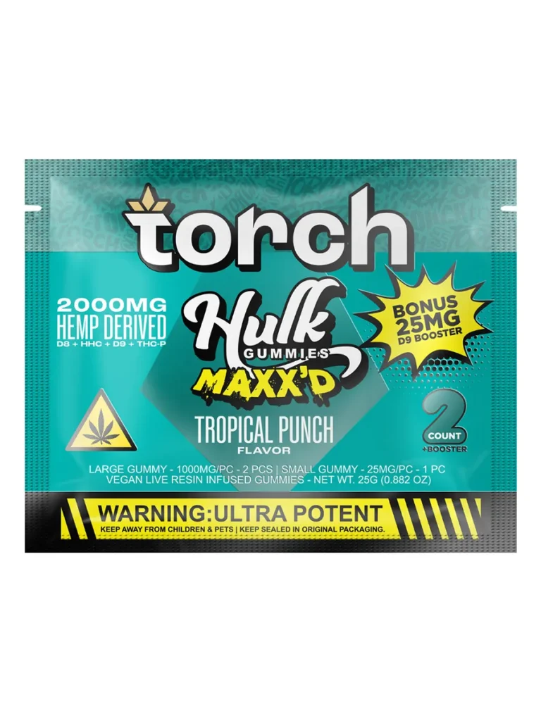 Tropical Punch Torch Hulk MAXX'D Gummies 2000mg
