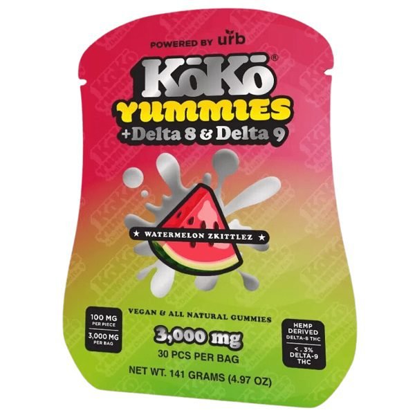 URB KoKo Yummies + Delta 8 and Delta 9 Gummies 3000mg