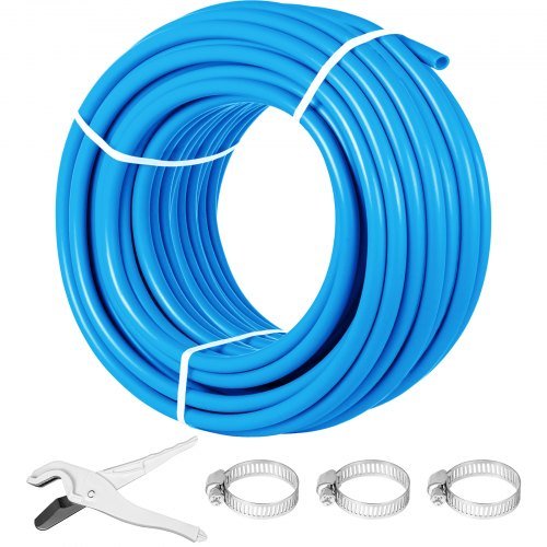 VEVOR Pex Tubing, 1" Pex Pipe 300ft Flexible Pex Hose Non Oxygen Barrier Pex Tube Coil 80-160psi Pex Water Line Blue Pex Piping for Hot & Cold Water Plumbing Open Loop Radiant Floor Heating System"