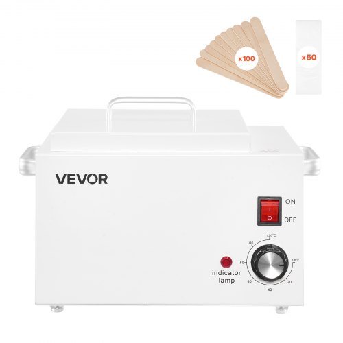 VEVOR Single Wax Warmer, 3000ML 300W Professional Wax Warmer for Hair Removal, 32 °F to 248 °F Adjustable Electric Waxing Heater Pot with 100PCS Sticks & 50PCS Papers for Home Use, Beauty Salon, Spa