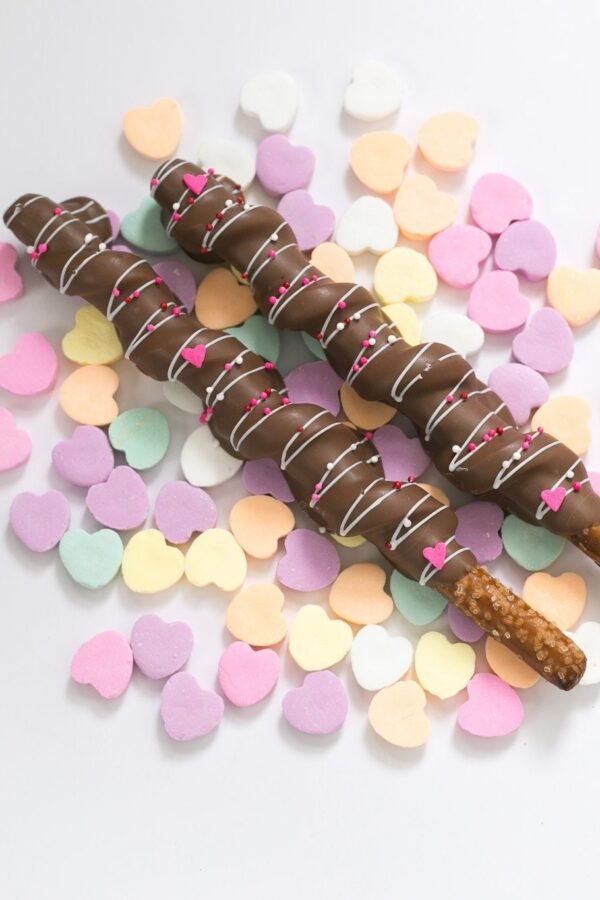Valentines Chocolate Pretzels, Class Valentine, Cookies, Gift, Treats, Party, Party Favor