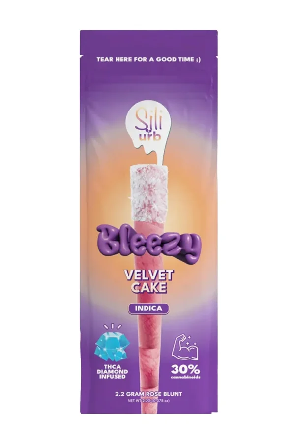 Velvet Cake Sili x URB Bleezy THCA Diamond Infused Rose Blunt 2.2g