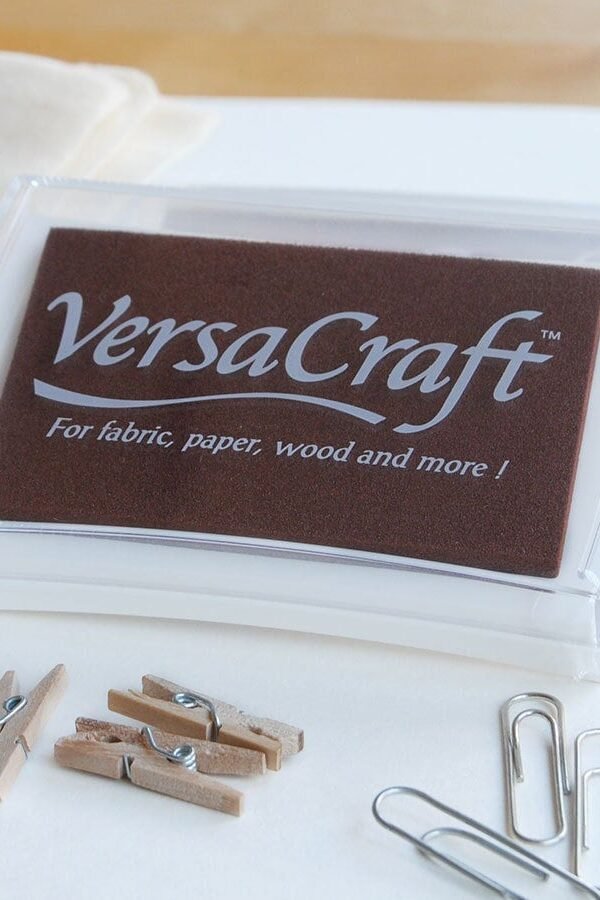 Versacraft Chocolate Ink Pad For Paper & Fabric, Brown Stamp Or Reinker Rubber Stamps, Printing Supply Scrap Journaling