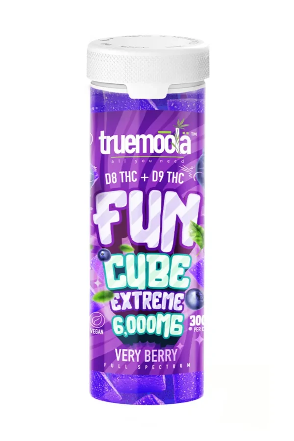 Very Berry Truemoola Fun Cube Extreme D8+D9 Gummies 6000MG