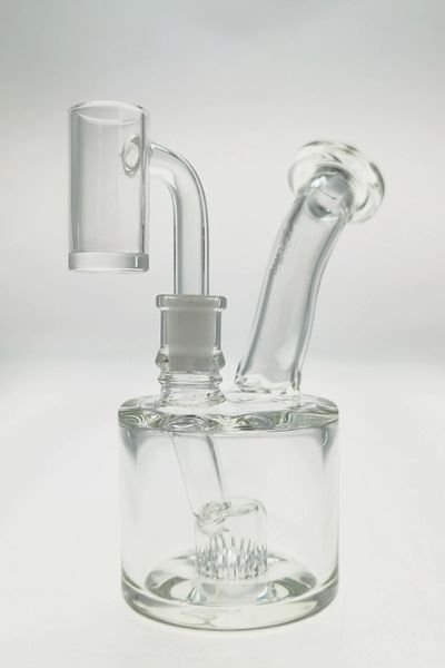 Vintage 6inch SLIT FROTH PUCK Glass bong hookah Smoking pipe can put customer logo by DHL UPS CNE