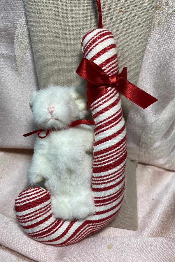 Vintage Boyds Bear Ornament Mouse On A Candy Cane ~ Pip Sweet