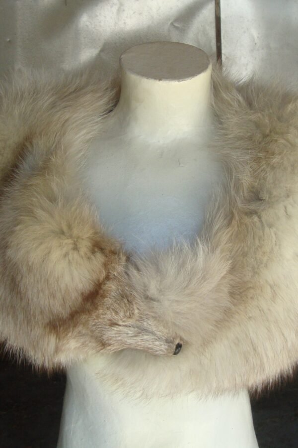 Vintage Thick, Lush Norwegian Fox Collar Scarf Wrap