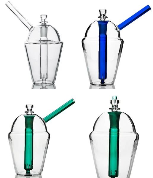 Vintage Unique GRA SLUSH CUP glass bong hookah Smoking pipe can put customer logo by DHL UPS CNE