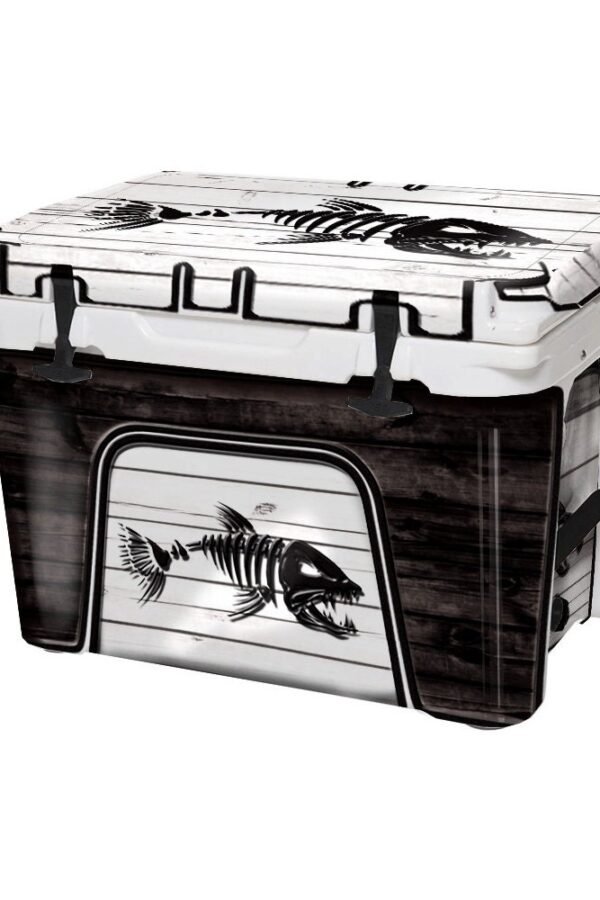Vinyl Skin Fits Rtic Brand | Cooler Is Not Included Wrap Decal Sticker - Full Kit Bonefish White Design | Peel & Stick Weatherproof