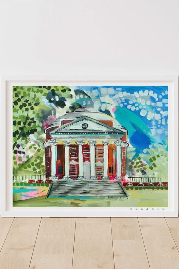 Virginia Cavaliers "The Rotunda At Uva" By Brandon Thomas | Archival-Quality Championship Giclee Fine Art Print