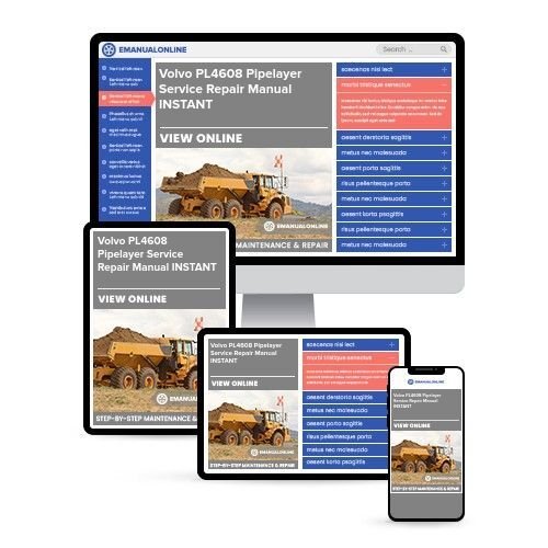 Volvo PL4608 Pipelayer Service Repair Manual INSTANT - Online Manuals by eManualOnline