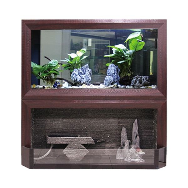 WOLIZE Large Fish Tank Aquarium with Base Cabinet Aquariums & Accessories Glass Coffee Table Fish Glass Pipe Heater Fish 500L