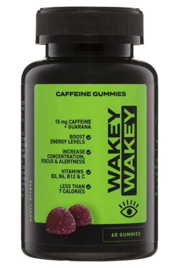 Wakey Wakey Caffeine Energy Gummies - 60 Pack