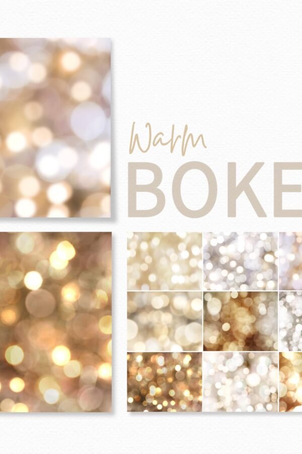 Warm Bokeh - Neutral Tones Golden & Ivory Light Soft Blurred Circles Textures Subtle Glow Effect
