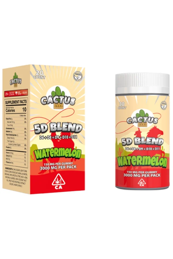 Watermelon Cactus Labs 5D Jar Gummies 3000mg
