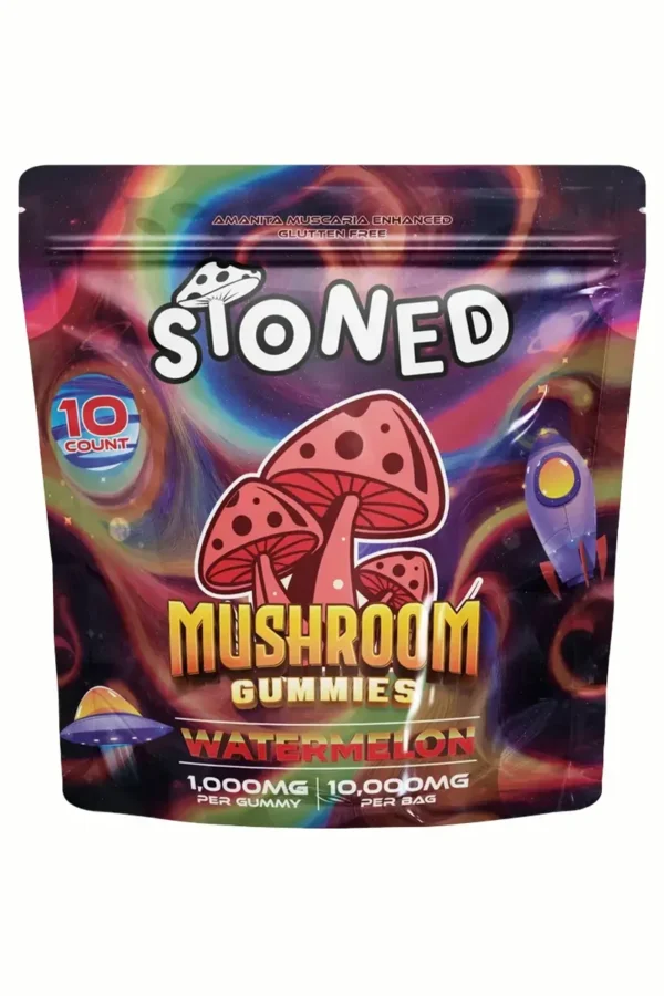 Watermelon STONED Amanita Muscaria Mushroom Gummies 10000MG 10CT