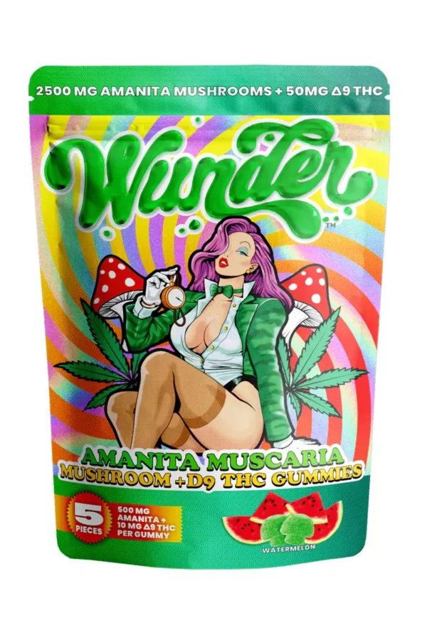 Watermelon Wunder Amanita Muscaria Mushroom + Kava Gummies 2500mg