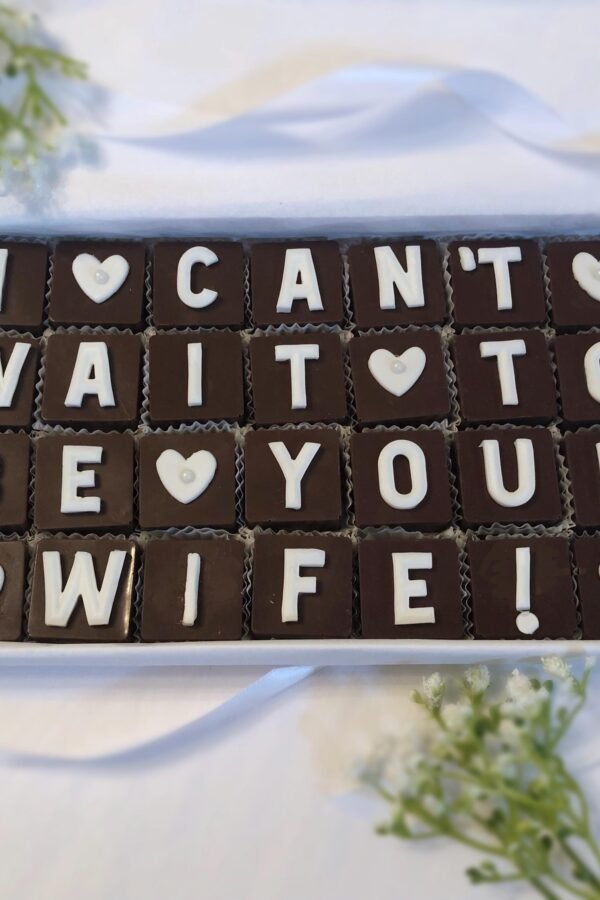 Wedding Day "I Can't Wait To Be Your Wife" Chocolates Groom Gift To Bride