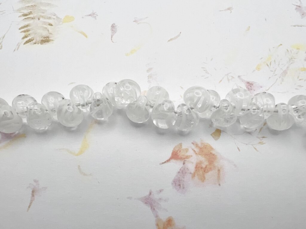 White Chocolate Boro Teardrop Beads Lampwork Exotic Mix | 25Pc