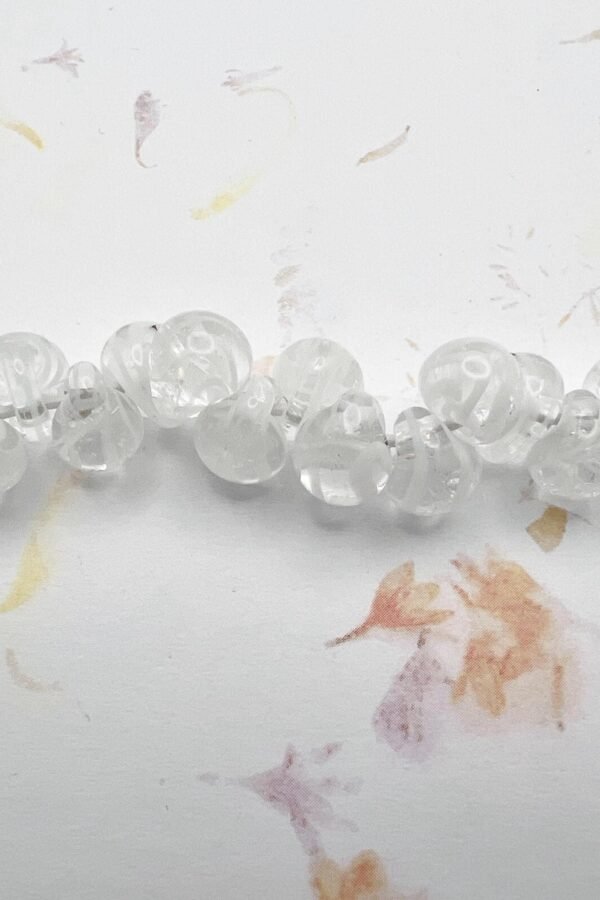 White Chocolate Boro Teardrop Beads Lampwork Exotic Mix | 25Pc