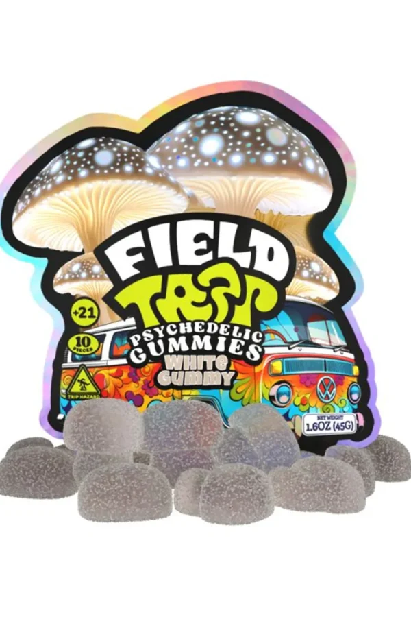 White Gummy Field Trip Psychedelic Mushroom Gummies