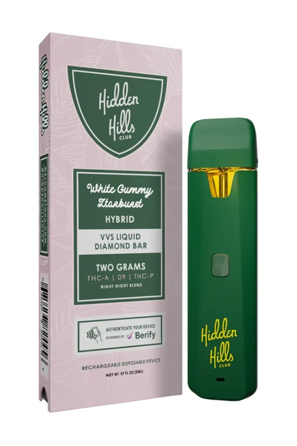 White Gummy Ztarburst Hidden Hills VVS Liquid Diamond Disposable 2G