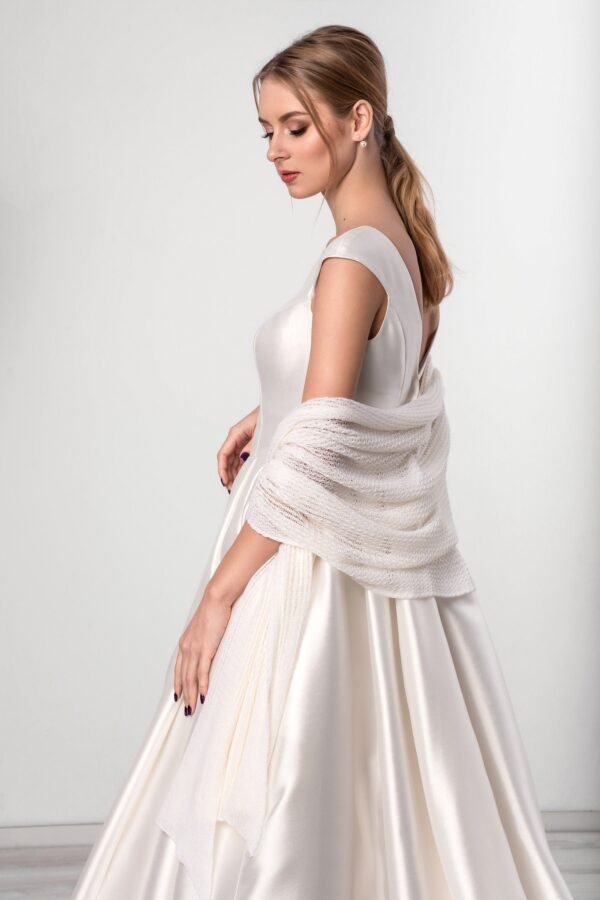 White Merino Wool Wedding Laces Shawl White Wrap