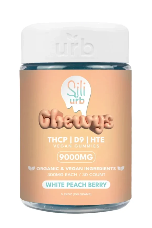 White Peach Berry Sili x URB THCP | D9 | HTE Vegan Gummies 9000mg 30ct