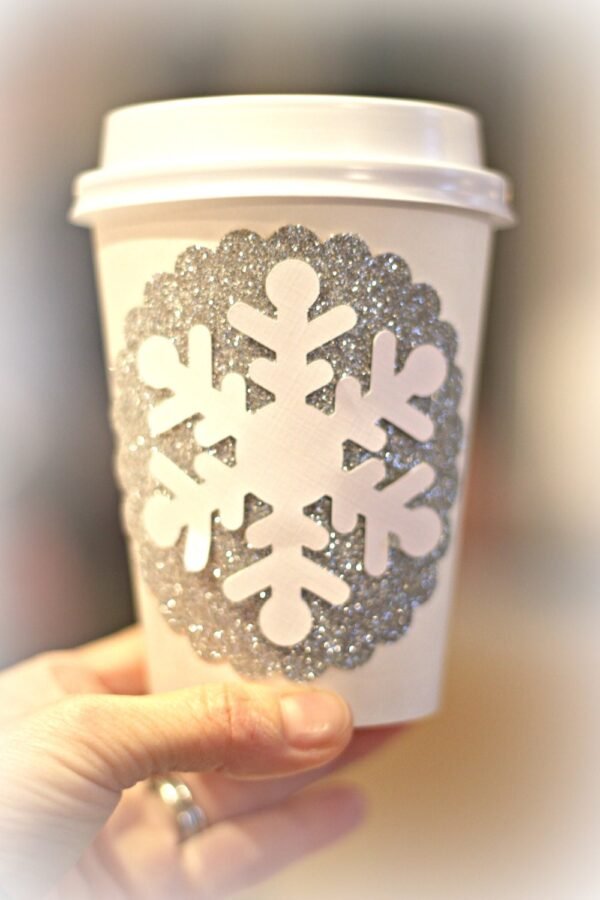 Winter Wonderland, Onederland Birthday Party Hot Cocoa Cups. White, Silver, Snowflake Party Decoration. Chocolate/Coffee