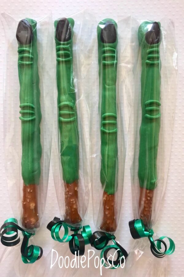 Witch Finger Pretzel Rods/Halloween Party Favor Chocolate Covered /One Dozen | 12