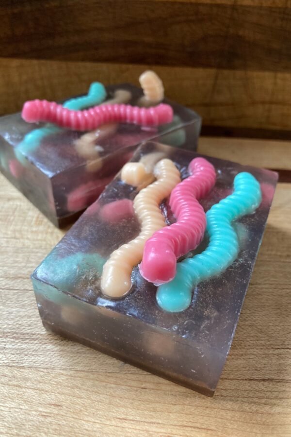 Worm in Dirt Soap Bar Cute Spring Theme Bar With Worms Great For Gifts, Easter Basket, Stocking Stuffer Party Favor
