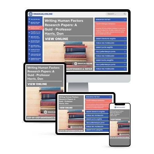 Writing Human Factors Research Papers: A Guid - Professor Harris, Don - Online Manuals by eManualOnline