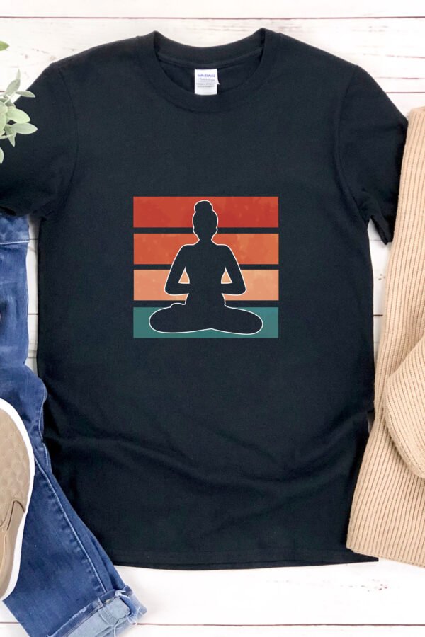 Yoga Retro Shirt, Shirt Women, Workout For Workout, Namaste Meditation Fitness Shirts Women