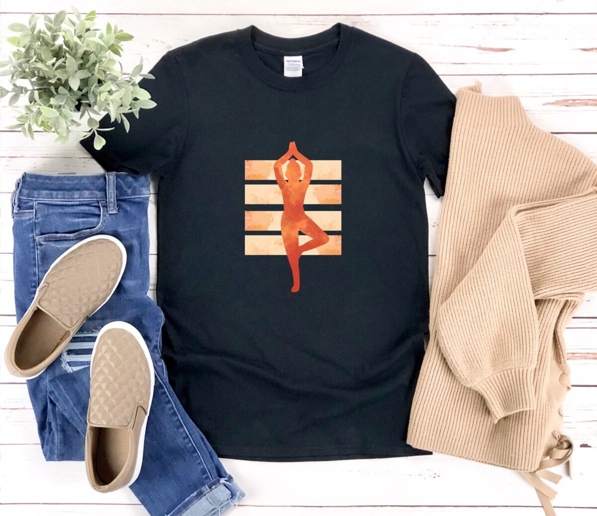 Yoga Shirt, Teacher Pose Tshirt, Shirt Women, Meditation Workout, Fitness Shirts For Women