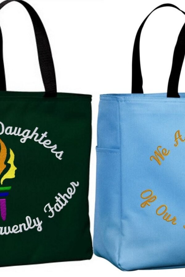 Young Women Embroidered Medium Size Tote Bag
