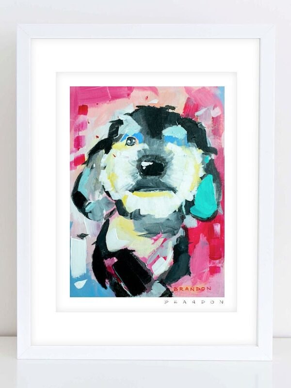 Zakas Dog Painting Print - D047