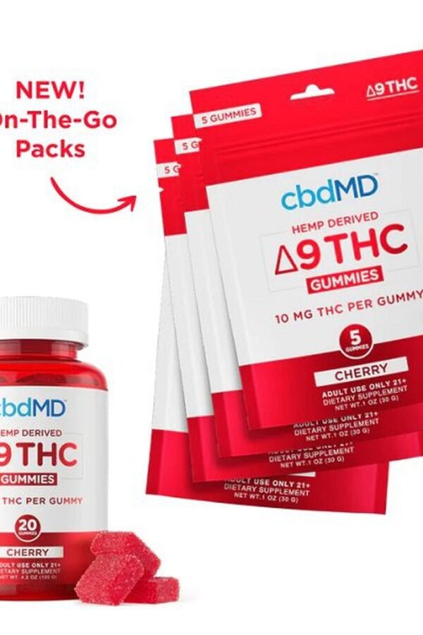 cbdMD Delta 9 Gummies 10 MG THC Per Gummy - 20 Count/4 Pack