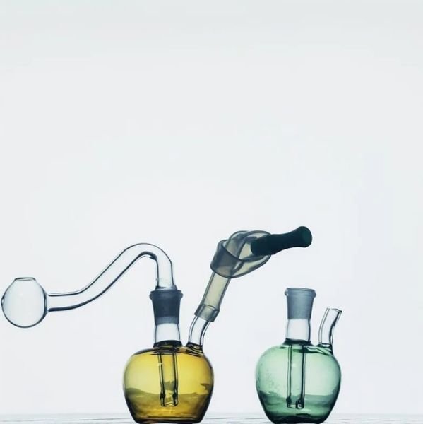mini Hookahs glass pipe thick beaker bongs oil rigs water pipes 10mm joint Ice Catcher bubbler for smoking