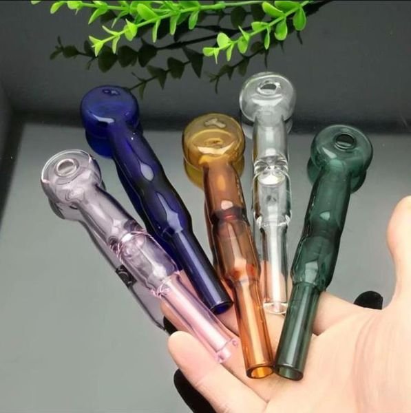 new Europe and Americaglass pipe bubbler smoking water bong Color glass straight pan