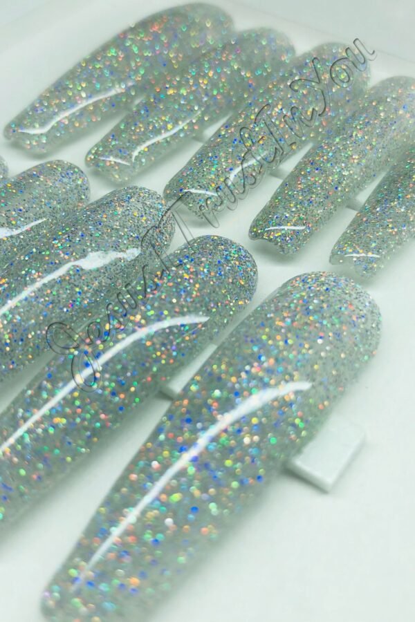 st Michael - Xxl Ballerina Gel Press On Nails| Reusable Nails | Long Gifts For Her| Rhinestones Makartt Dnd Glue