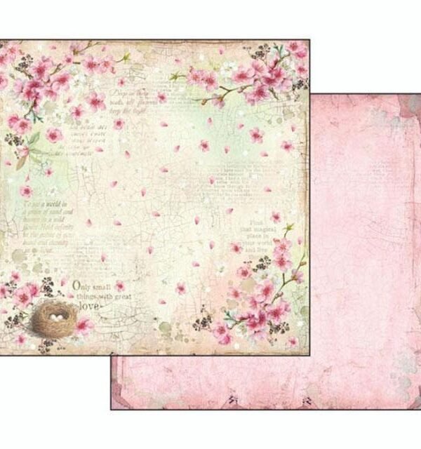 stamperia | 1 Piece Flower Alphabet Nest Scrapbook Paper 12×12 Double-Sided 12" X Single Sheet Sbb501