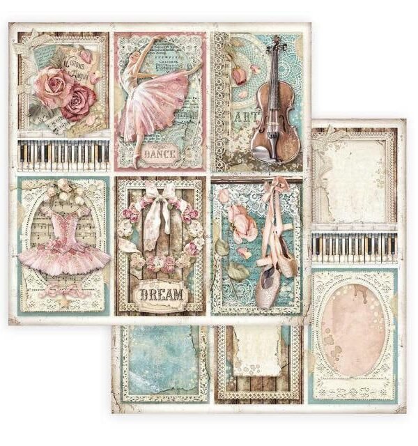 stamperia | 1 Piece Passion Cards Scrapbook Paper 12×12 Double-Sided 12" X Single Sheet Sbb773