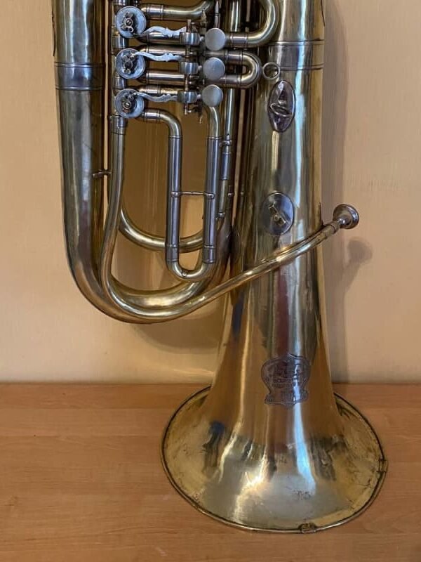 tuba "Bb" Brass Pipe Wind Instrument Horn pre-WWI Germany Anti...