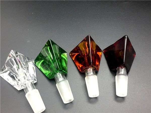 wholesale 14mm 18mm male Glass Bowl Color Mix Bong Bowl Male Bowl Piece For Water Pipe Dab Rig Glass Smoking Bowls dhl free