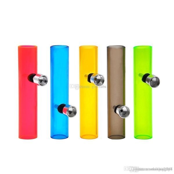 wholesale Cheap Acrylic Hand Pipes Protable Steamroller pipe for smoking tobacco Cigarette dry herb pipe free shipping