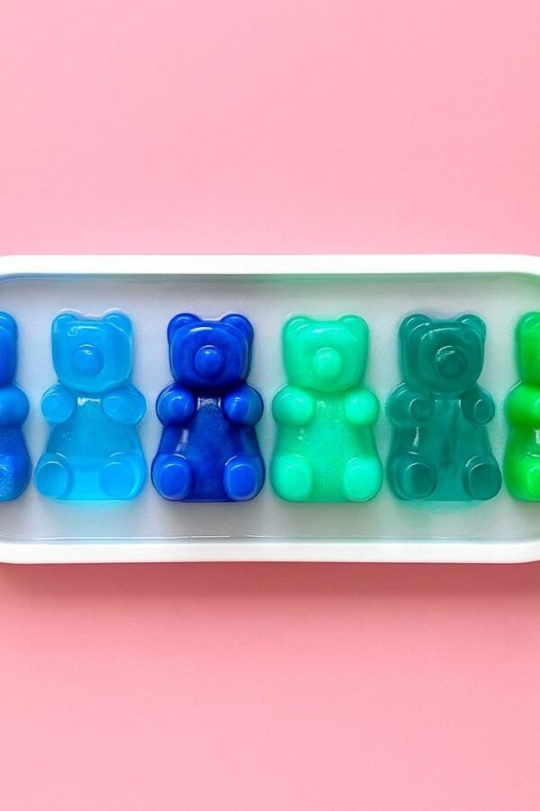 xl Gummy Bear Resin Wall Art Blue Mint Gradient Kawaii Candy Decor