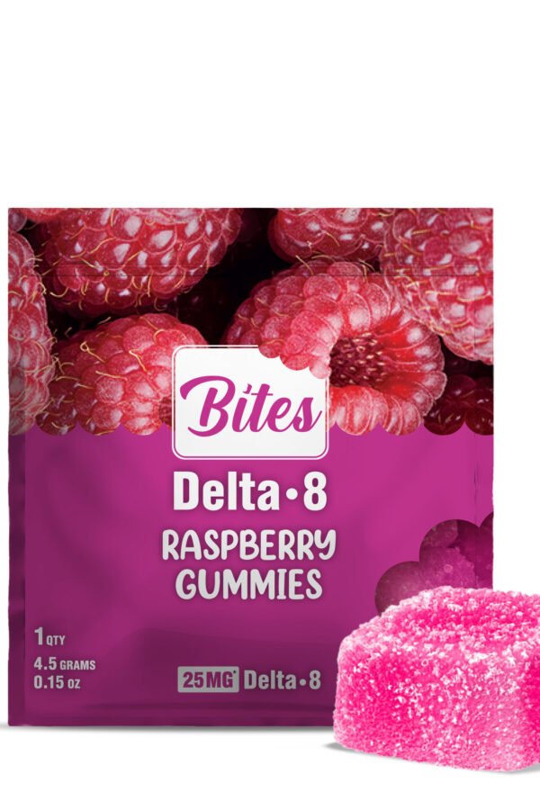 25mg Delta 8 THC Gummy - Raspberry - Bites