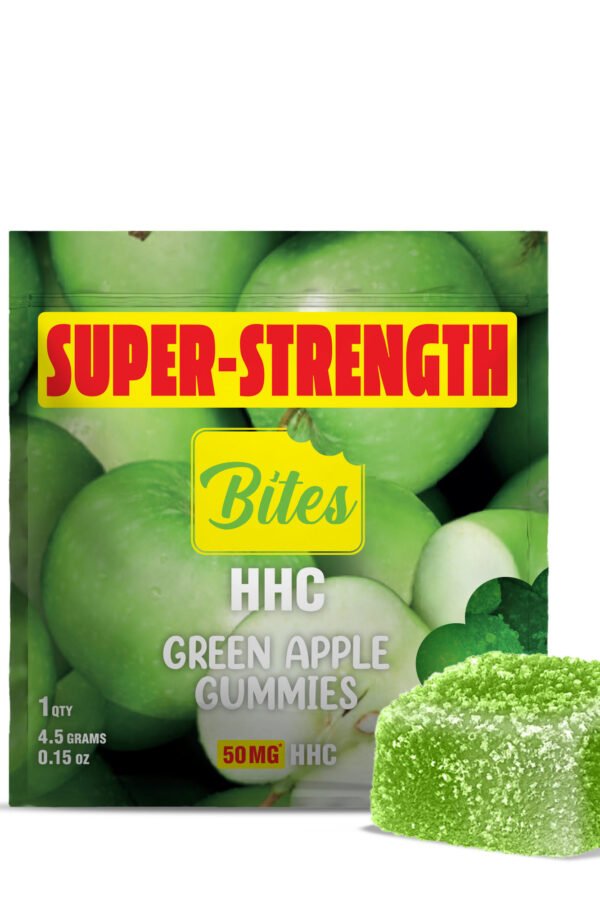 50mg HHC Gummy - Green Apple - Bites