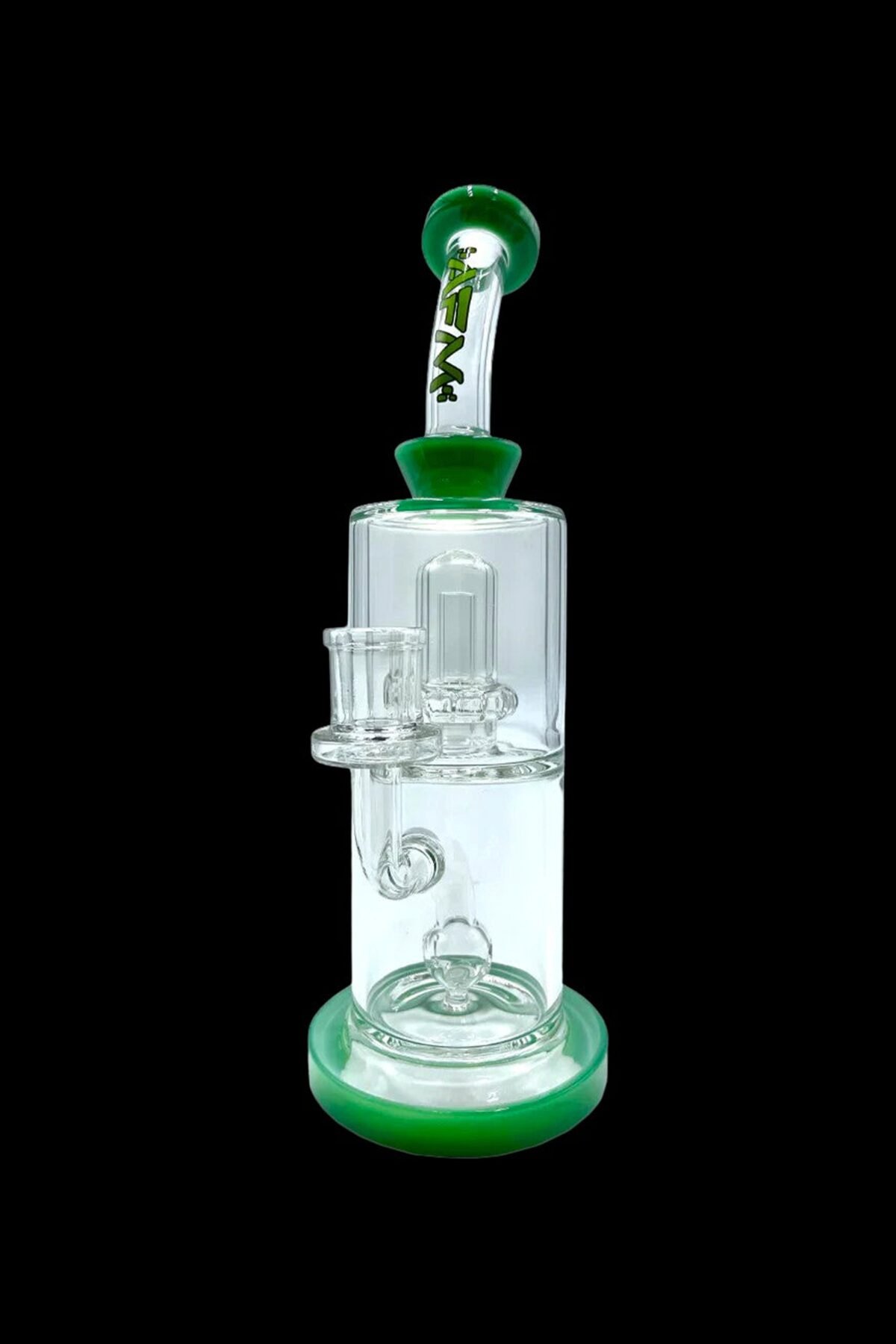 AFM Glass Dot Double Perc Glass Water Pipe